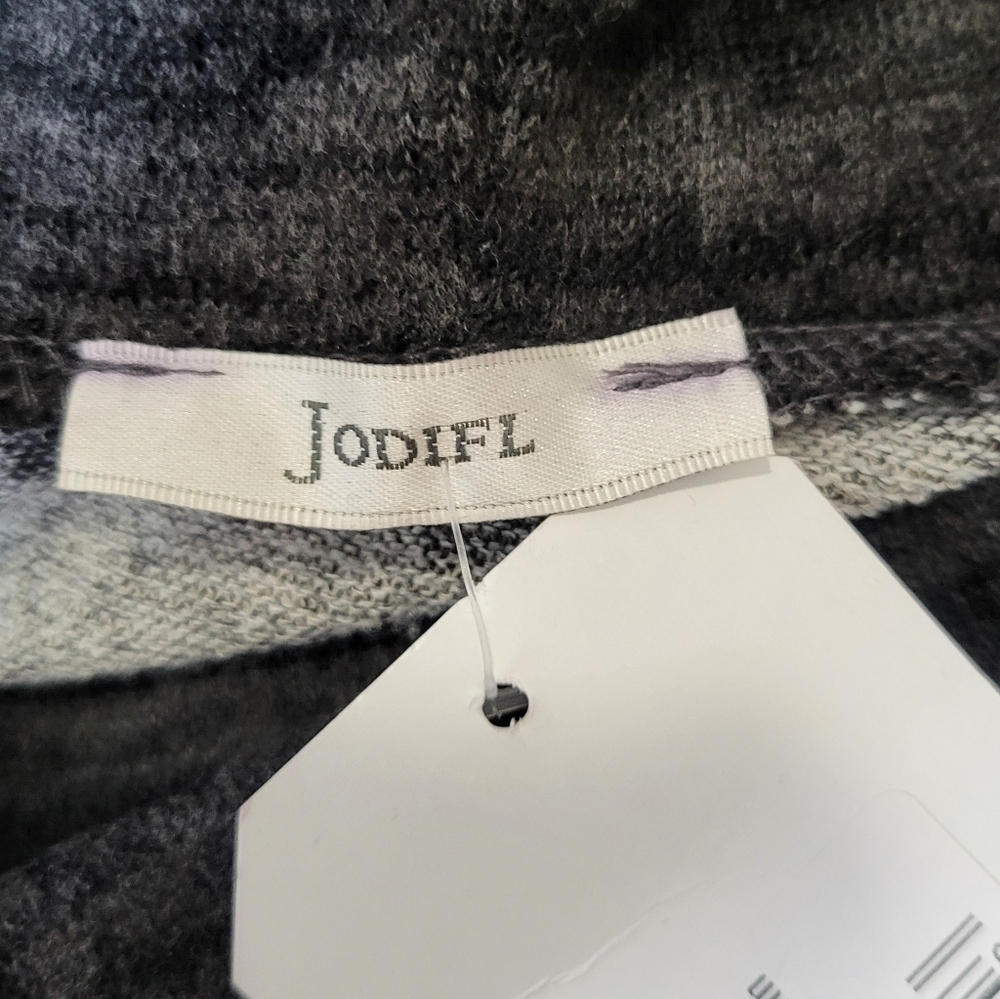 NWT - Jodifl Womens Dark And Light Gray Winter Cowl Neck Sweater Dress Size M - Picture 2 of 7
